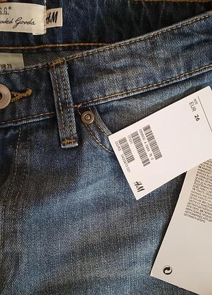 Стильні укорочені джинси від h&m, розмір 264 фото