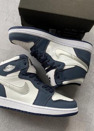 Кросiвки nike air jordan 1 mid midnight navy2 фото