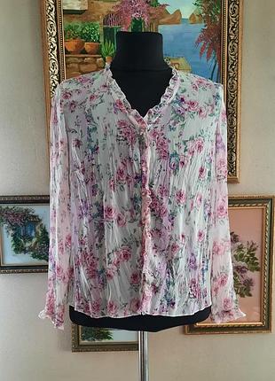 Блуза marks & spencer шифон жатка розмір 16/xl