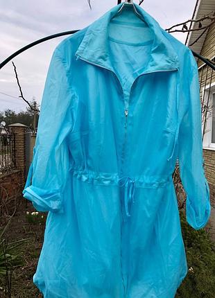 Ексклюзивна плащівка/ вітровка/ дощовик кольору тіффані riccardo-m🍃