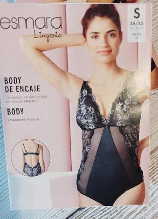 Приваблива жіноча мереживна боді від esmara р. s (36/38), m (40/42)
