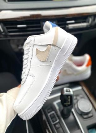 Nike air force 1 inside out white red blue4 фото