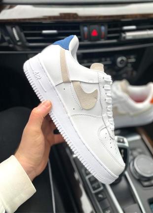 Nike air force 1 inside out white red blue5 фото