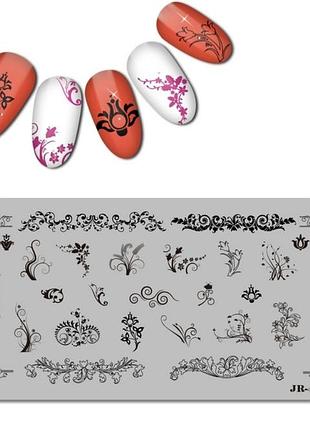 Пластина для нігтів манікюру стемпинга пластини для стемпінгу