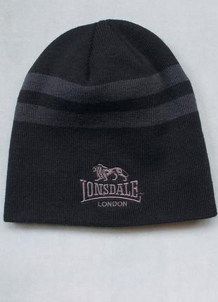Lonsdale® 2 stripe hat mens black шапка