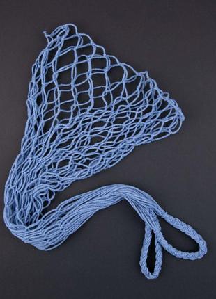 Голубая практичная авоська от sox макраме сумка сетка