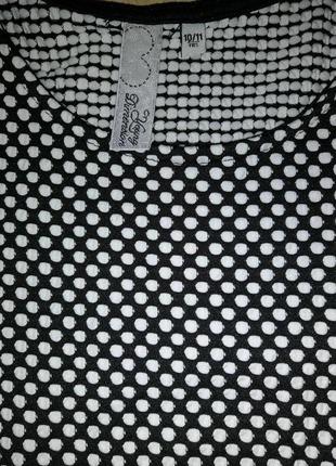 Платье сарафан черно-белый в горошек для девочки young dimensions р.10-12/140-1524 фото