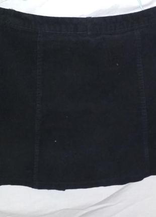 Вельветовая юбка трапеция2 фото
