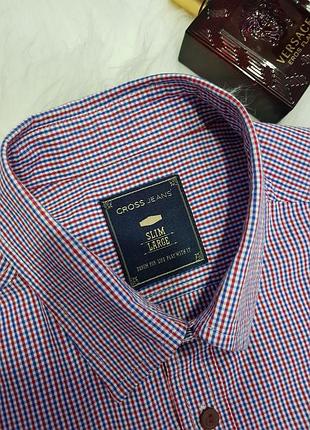 Рубашка хлопковая  мужская slim large 3