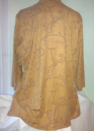 Симпатичная блуза,под замш,52-56разм,kingfield,пог-65-70см2 фото