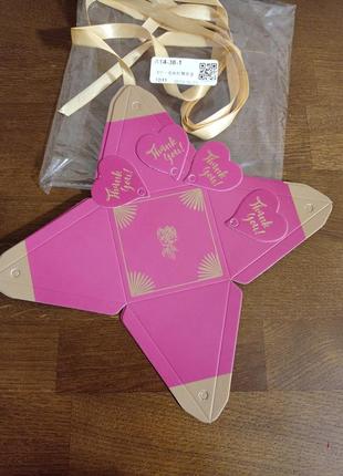 Подарункові коробочки,колір темно-рожевий, набір з 4 шт.6 фото