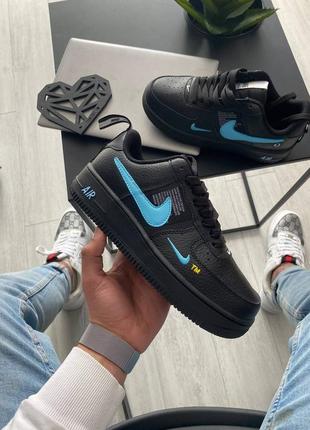 Nike air force 1 07 lv8 ultra black , жіночі кросівки найк чорні, жіночі чорні кросівки найк форс