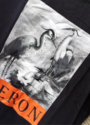 Футболка чаплі стиль heron preston р. xl оверсайз унісекс6 фото