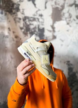 Nike jordan 4 retro off-white кросівки жіночі/чоловічі