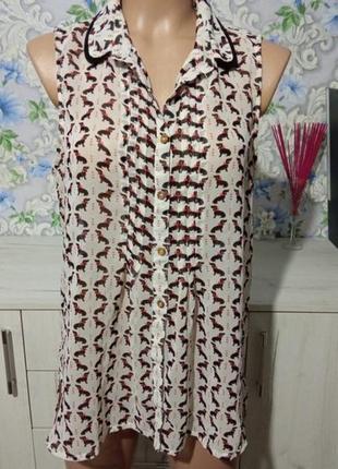 Річна блуза принт такси