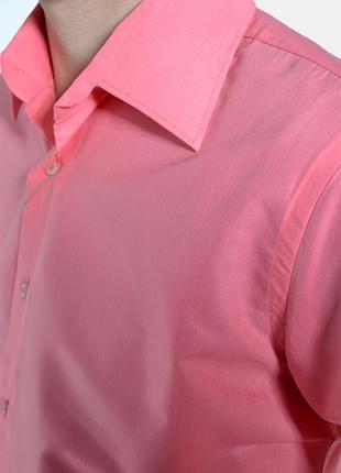 Коралловая рубашка с длинным рукавом xs s