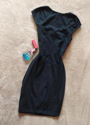 Качественное базовое чёрное платье миди3 фото