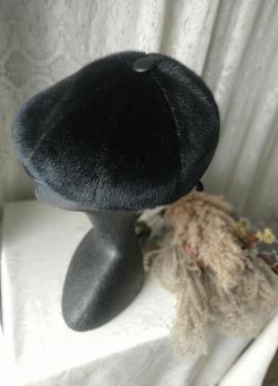Кепка мужская зимняя натуральный мех нерпа тёплая шапка мужская