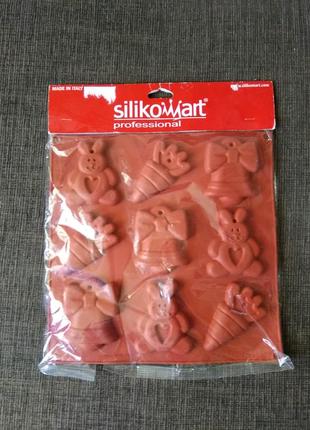 Великодній силіконова форма для печива на 9 шт. silikomart my easter cookies італія