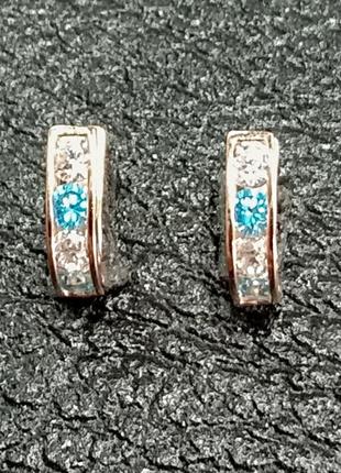 Детские серьги дорожки с фианитами - арт 970223387