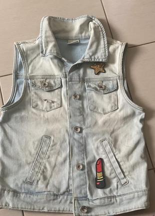 Безрукавка джинсовая