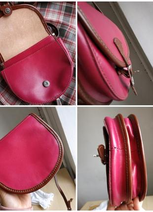 Сумочка мини через плечо розовая фуксия винтажная австрия сумка клатч7 фото