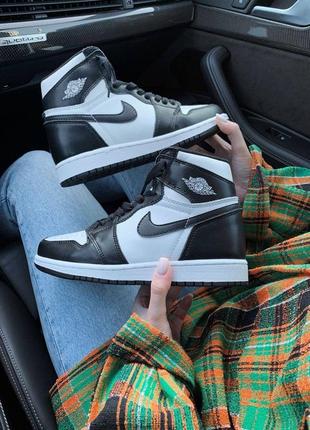 Кросівки jordan 1 retro hight black  кроссовки