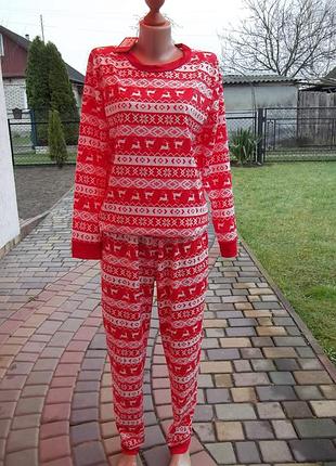 ( 48 / 50 р) трикотажная пижама костюм женская новая