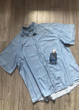 Хлопковая джинсовая рубашка с коротким рукавом watsons2 фото