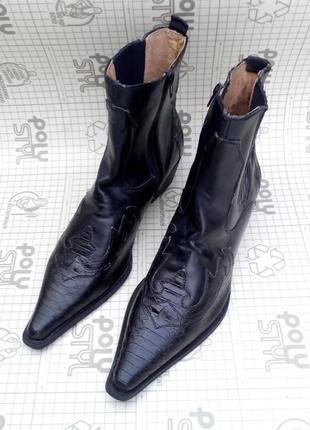 G&s чоботи на змійці western стиль 41 р колір чорний4 фото