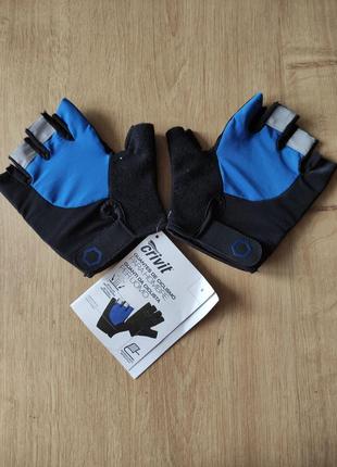 Спортивные мужские тренировочные вело перчатки  crivit, германия1 фото