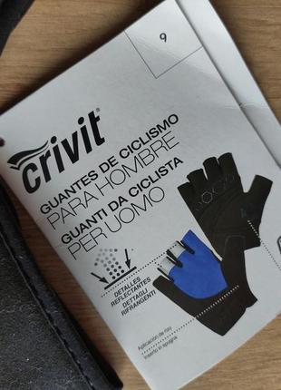 Спортивні чоловічі тренувальні рукавички вело crivit, німеччина5 фото