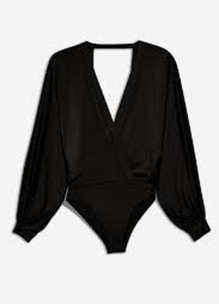 Блуза боди с открытой спинкой ,обьемным рукавом topshop uk6, евро 34, наш 40/42/441 фото