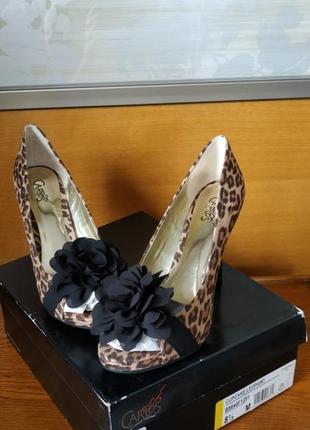 Туфли carlos santana 8,5 us 39 р-р