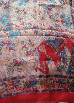 Шелковый индийский платок