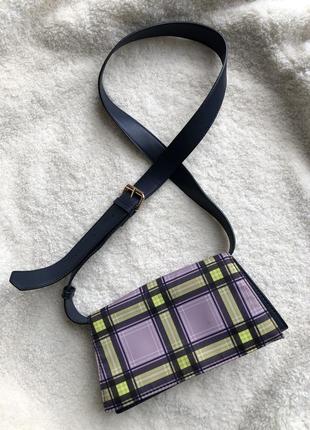 Сумка, жіноча сумочка, на довгій ручці. у клітку. asos.