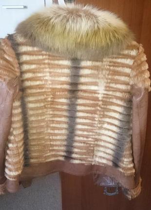 Комбінована шкіряна куртка