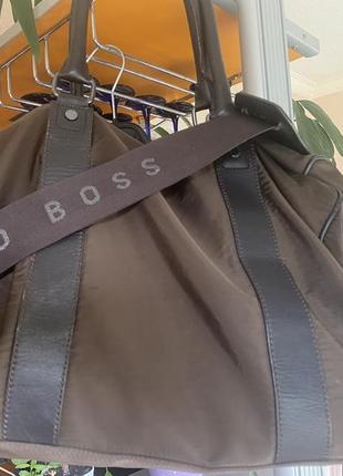 Большая сумка из ткани с кожей hugo boss оригинал2 фото