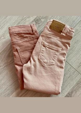 Штаны джинсы zara розовые вельветовые