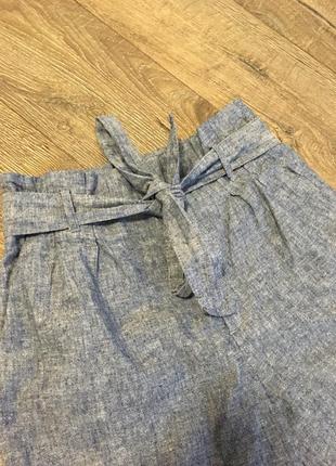 Укорочённые брюки кюлоты лён h&m