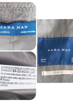 ❤1+1=3❤ zara man мужская льняная куртка косуха9 фото