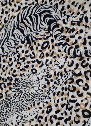 🔥топ блузка блуза укорченная свободная с леопардовым принтом р 123 фото