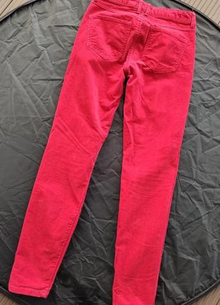 Штаны красные вельветовые mango, размер xs3 фото