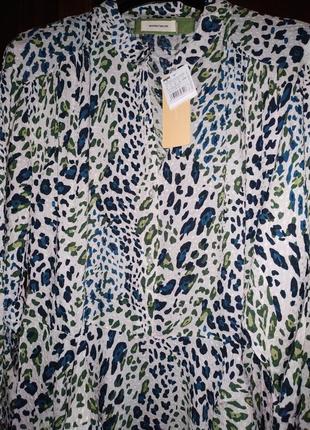 Платье-рубашка лёгкое с рукавом расцветки леопард7 фото