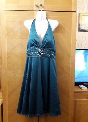 F & f вечернее  шикарное нарядное платье  с открытый  спиной