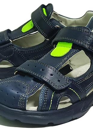 Босоніжки clibee ав-36 синій з зеленим.розміри 31-36