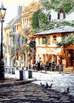 Картина по номерам летнее кафе браш