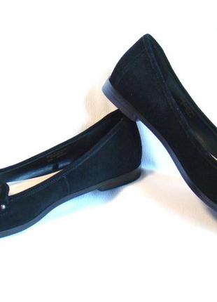 Туфлі жіночі лофери замшеві чорні rocha john rocha