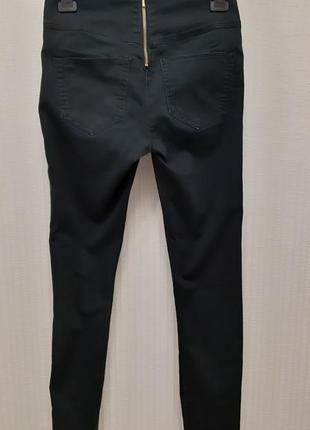 Джинсы брюки чёрного цвета размер xs/s на молнии сзади3 фото