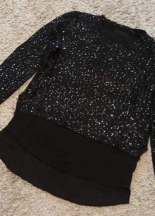 Стильный,красивый,блестящий свитер-блузон l&a